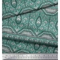 thumbnail image 2 of Soimoi Rayon Crepe Fabric Leaves & Floral Block Print Fabric by Yard 46 Inch Wide, 2 of 3