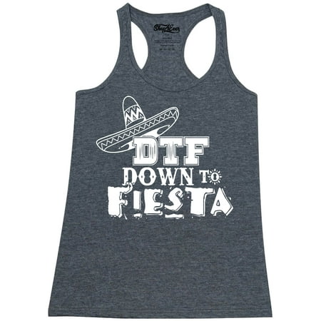 - Shop4Ever Women's DTF Down To Fiesta Racerback Tank Top