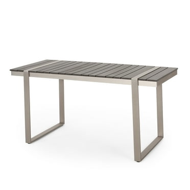 Noble House Outdoor Rustic Rectangle Acacia Wood Dining Table Brown Com Noble House Outdoor Rustic Rectangle, Noble House Della Rustic Metal And Gray Wood Outdoor Dining Table