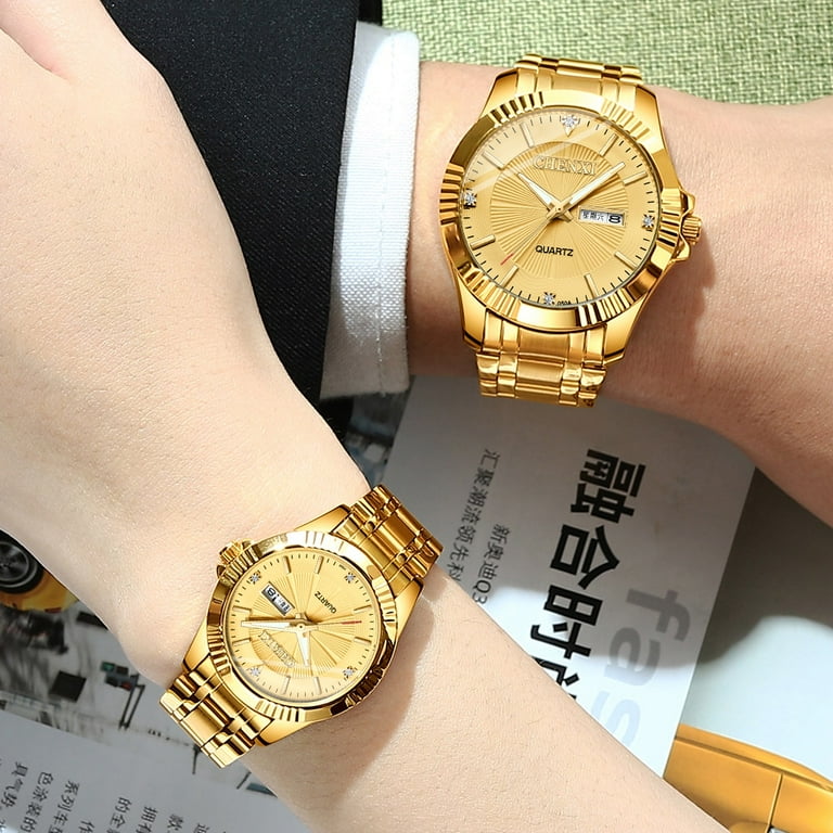 Watches for clearance men gold colour