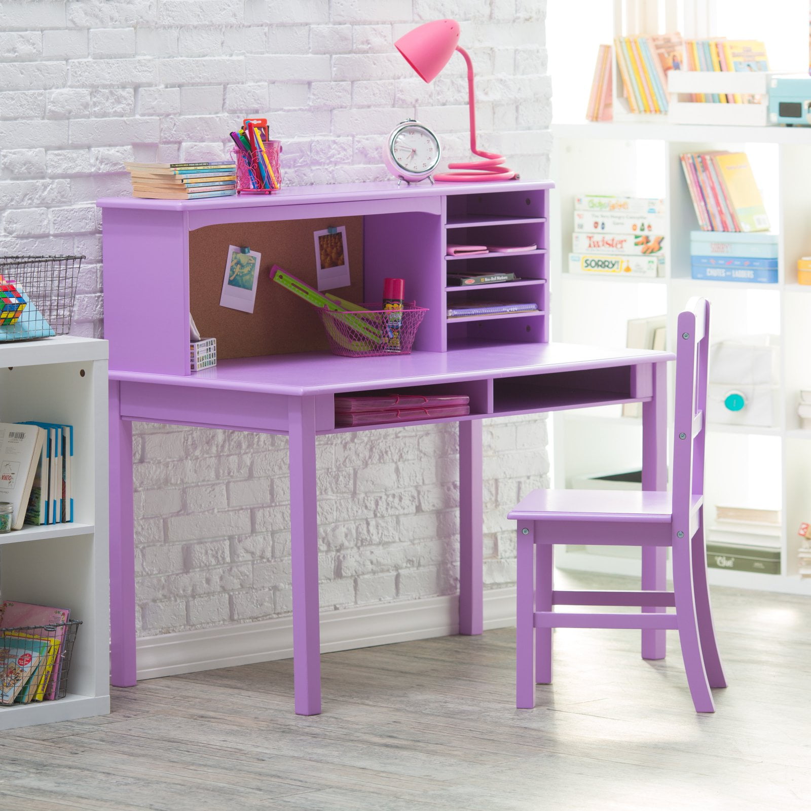 Guidecraft Media Desk Amp Chair Set Lavender Walmart Com