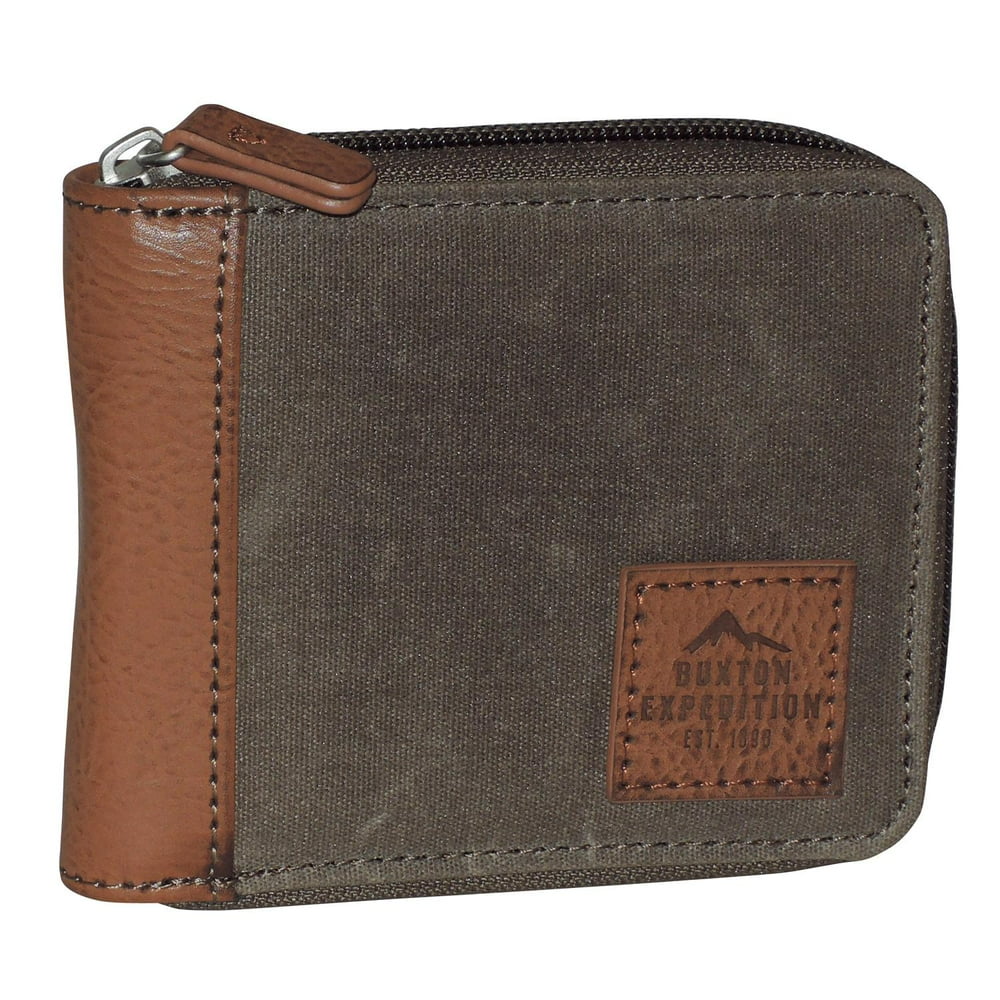 Buxton Men's Buxton Expedition II Huntington Gear RFID ZipAround