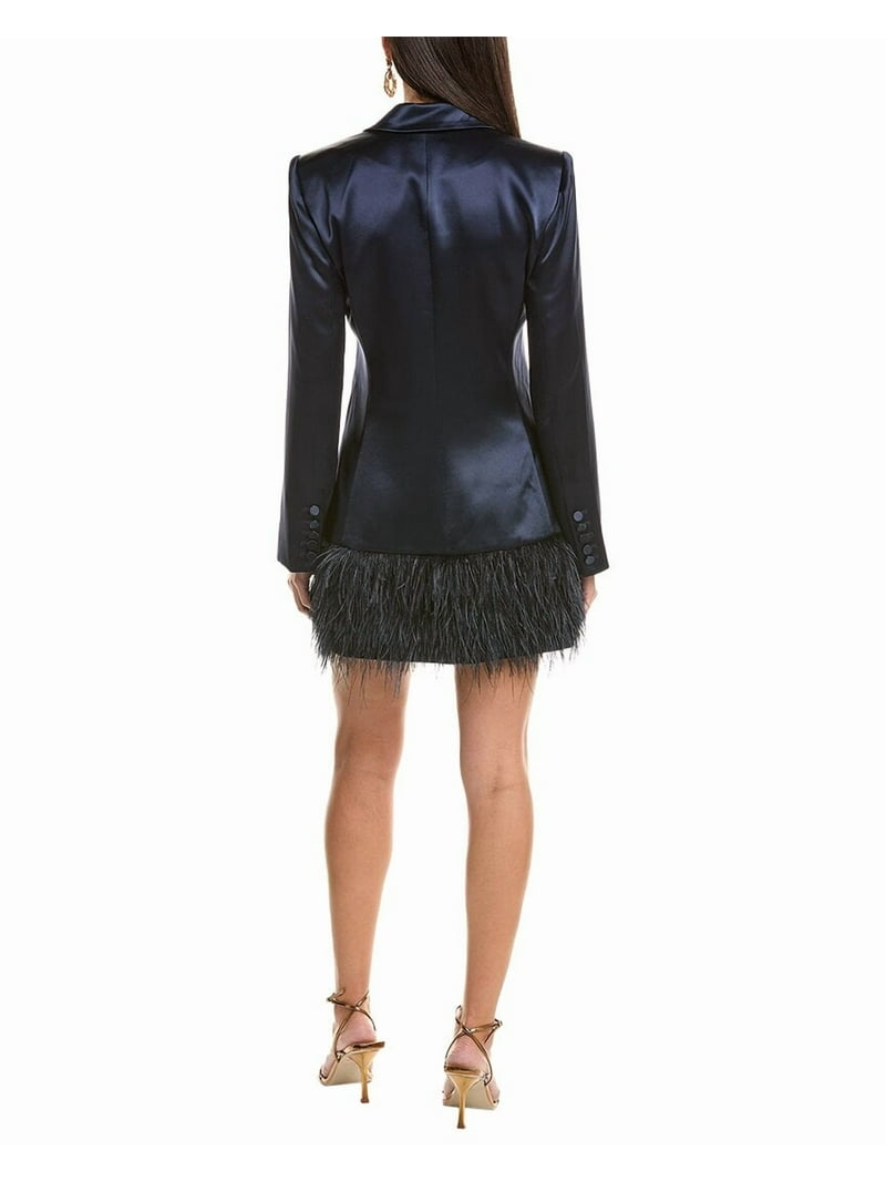 blue satin blazer dress Cinq à Sept womens Joel Satin Blazer Dress, 6, Blue