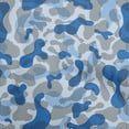 thumbnail image 1 of oneOone Velvet Medium Blue Fabric Abstract Craft Projects Decor Fabric Printed By The Yard 58 Inch Wide, 1 of 5