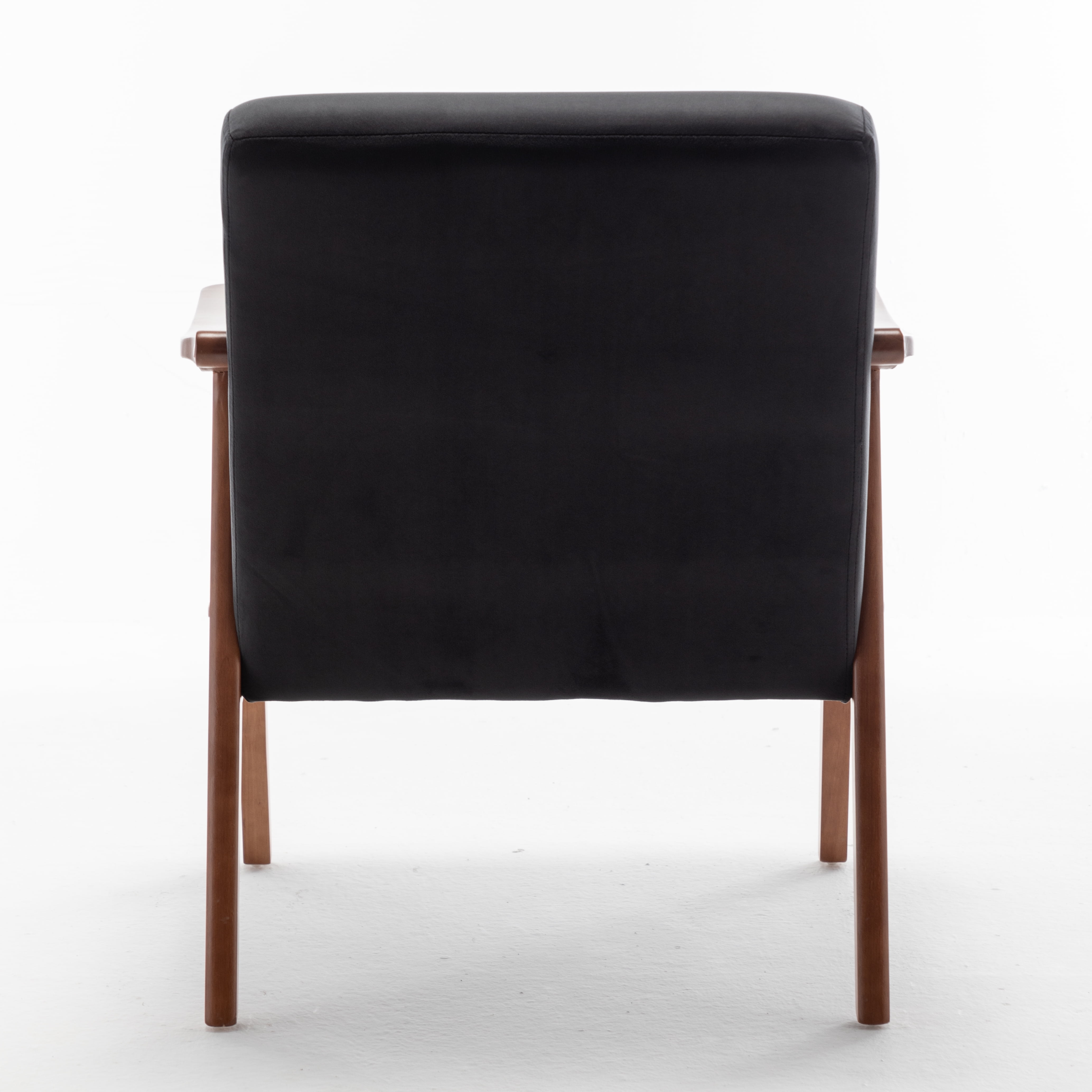 Uspridefurniture Cedrice 26.37" Velvet Accent Chair,Black