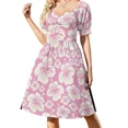 thumbnail image 1 of Rosa hibisco tropical aloha Hawaii coco chica estética funda de iPh vestido sin mangas vestido suelto de mujer vestidos vestido, 1 of 5