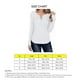 thumbnail image 5 of Camisa pulóver de mujer de manga larga de Color puro informal con botones delgados en la parte delantera de punto acanalado túnica de otoño para otoño blanco de primavera XL, 5 of 5