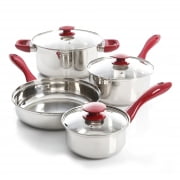 Stainless 5 Piece Setting - Sunbeam Crawford 7 Piece Stainless Steel Cookware Set