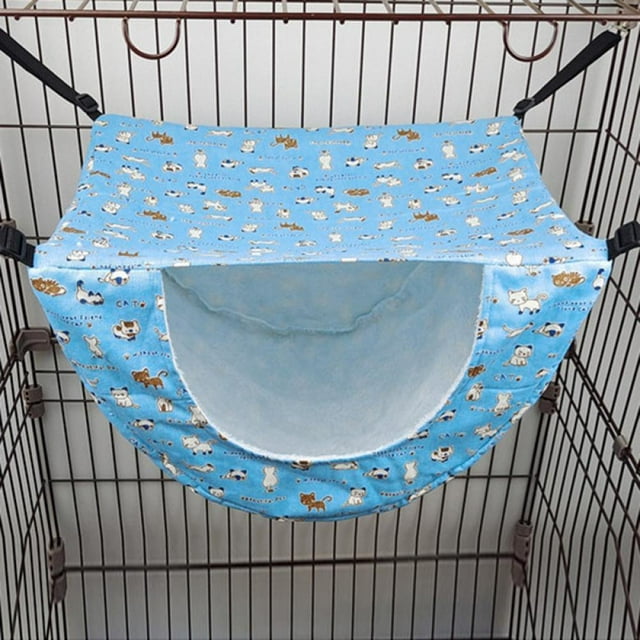 Cat Cage Hammock Hanging Soft Pet Bed for Kitten Ferret Puppy Rabbit or Small Pet Double Layer Hanging Bed 2 Level Indoor Bag for Spring/Summer/Winter