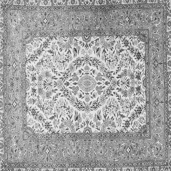 Ahgly Company Indoor Square Persian Gray Traditional Area Rugs, 8' Square