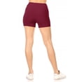 thumbnail image 3 of Women's Plus Size Casual Soft Stretch Elastic Waist Solid Workout Short Pant, 3 of 5