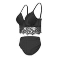thumbnail image 3 of Coordinado Secret Treasures Talla 34B/M Liso y Floral Negro, 3 of 4