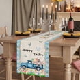 thumbnail image 2 of Table Runners 70 Inches Long Dress Scarves, Happy Easter Farmhouse Coffee/Dining/Kitchen Table Decor, Holiday Table Runner, Spring Truck Bunny Butterfly Blue Plaid 13x70 Inch, 2 of 9