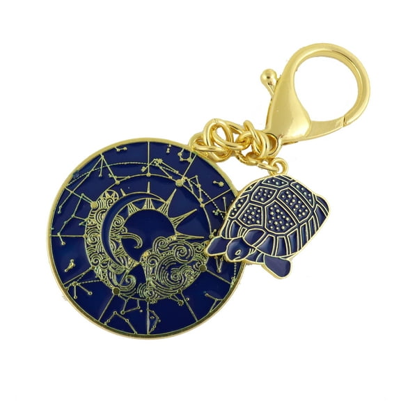 Feng Shui Black Tortoise Lunar Mansions Harmonizing Amulet Keychain
