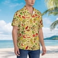 thumbnail image 3 of Fotbe Fruits And Vegetables Camisa Hawaiana para Hombre Unisex – Camisa Casual de Verano con Botones de Manga Corta de Algodón y Lino,Medium, 3 of 7