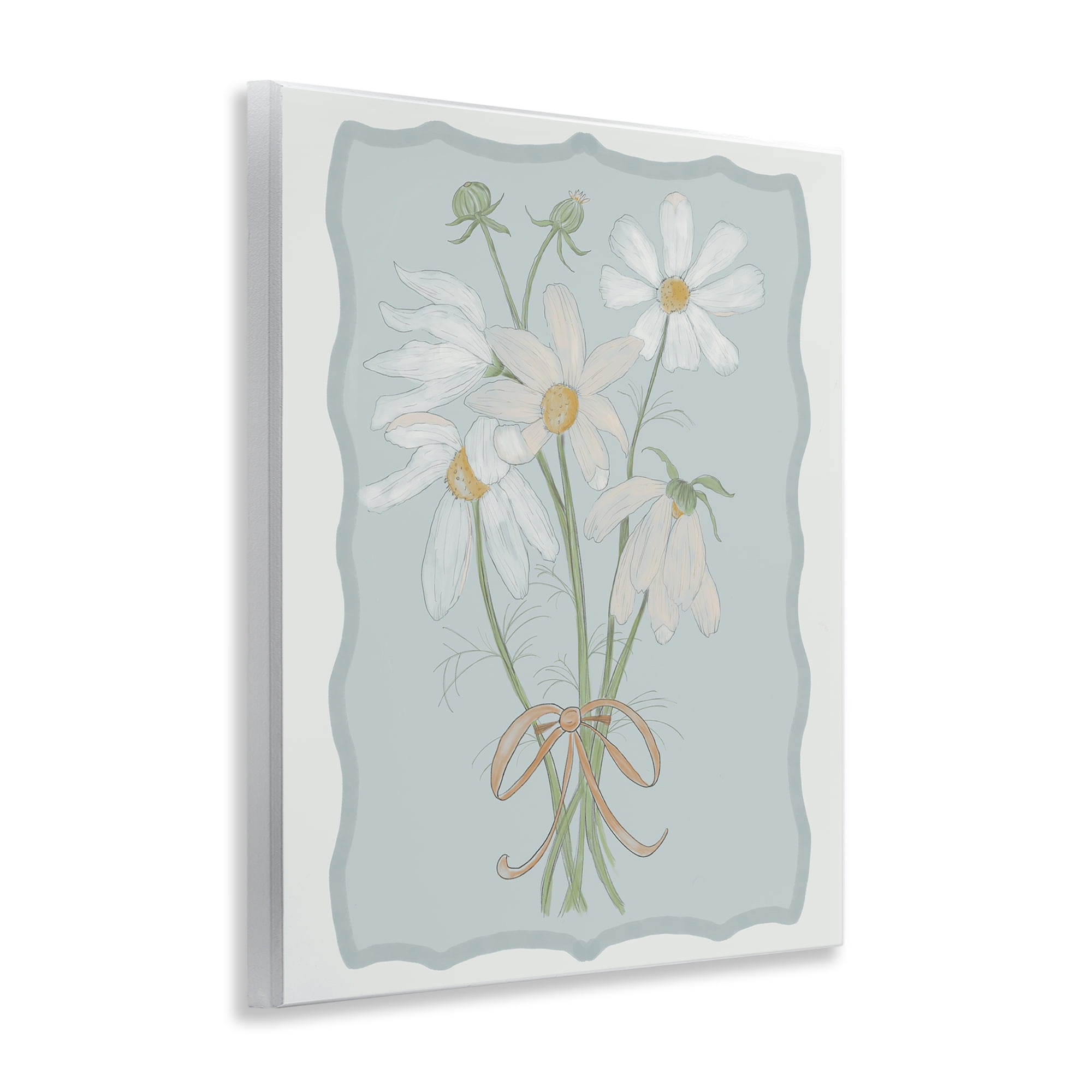Spring Clippings Daisies Wall Plaque Art, design by Leslie Hermosa