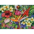 thumbnail image 1 of Tile Mural Kitchen Backsplash - Tropical Floral - by Kathleen Parr McKenna, 1 of 1