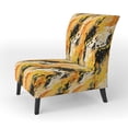 thumbnail image 3 of Designart "Cheetha Floral Pattern I" Upholstered Glam Accent Chair and Animal Print Arm Chair - Multiple Color & Pattern, 3 of 7