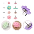 thumbnail image 2 of 30 grapas de flores de diez colores, grapas de perlas, grapas de cabeza grande para tarjetas de oficina, fotos y notas adhesivas, 2 of 5