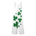 thumbnail image 4 of St Patricks Day -Stylish Women'S Long Sleeve Jumpsuit Featuring Saint Print Pockets Casual Romper Outfit For Everyday Wear, 4 of 6