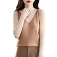 thumbnail image 3 of JDQJBZ Womens Camisole V Neck Lace Up Sleeveless Knit Top Layering Undershirt, 3 of 4