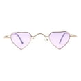 thumbnail image 2 of Ditzy Small Heart Shape Dazed Hippie Metal Rim Sunglasses Gold - Purple, 2 of 4