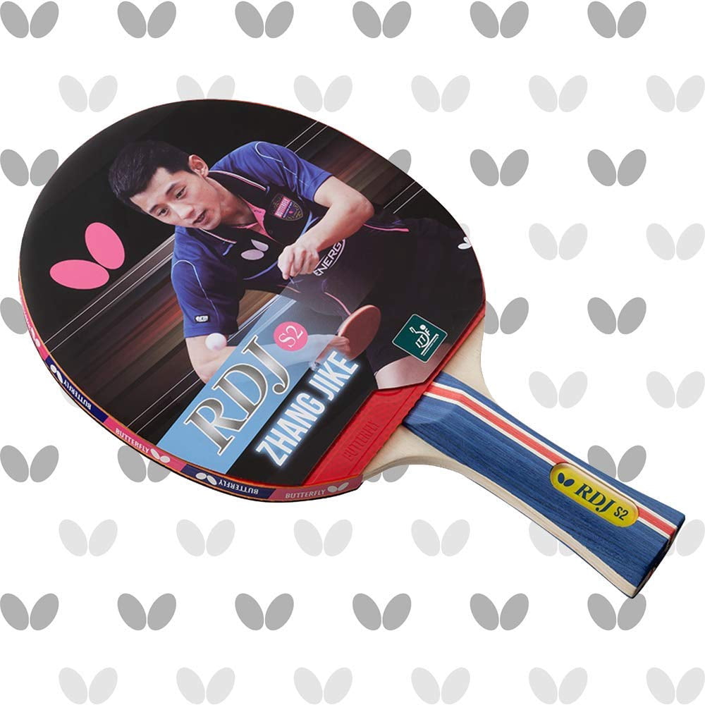 Butterfly RDJ S4 Table Tennis Racket | 7-Ply Wood & Spryer Rubber | ITTF Approved For Beginners