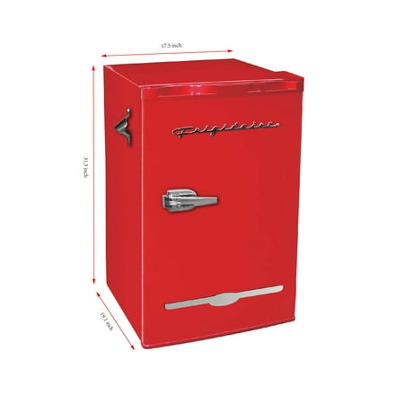 Frigidaire 3.2 Cu. Ft. Retro Compact Refrigerator with Side Bottle ...