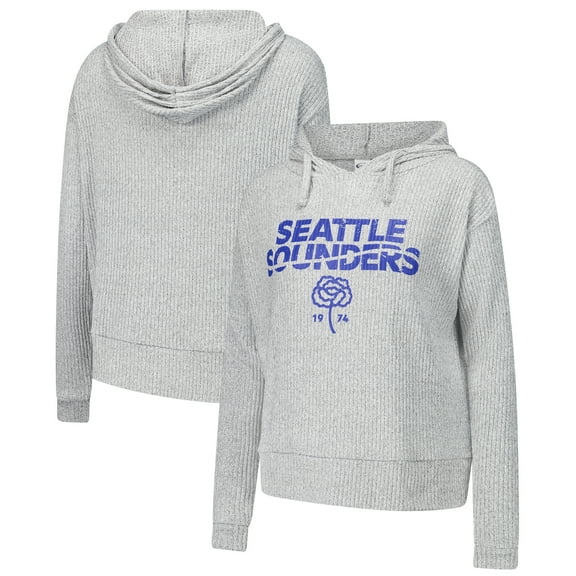 Women's Concepts Sport Gray Seattle Sounders FC Juniper Long Sleeve Hoodie Top