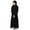 Black, variant on Infants Girls Crew Neck Ruffled Solid Color Dress With Pattern Flounce Classic Dailywear, 9-10Years