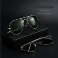 thumbnail image 5 of FEISEDY Polarized Aviator Sunglasses for Men Women Mirrored Lenses Metal Classic B2610, 5 of 14