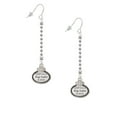 thumbnail image 2 of Delight Jewelry Keep Calm Big Sister is Here - Silver-tone Long Sparkle Dangle French Earrings, 2 of 4