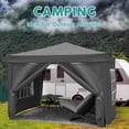 thumbnail image 2 of 10'x10' Folding Canopy with 4 Removable Sidewalls Outdoor Event Shelter UPF 50+ Gazebo Portable Tents for Parties Beach Camping Wedding EZ Pop Up Canopy Weight Bag + Carry Bag (Old Sku: W2185P194757), 2 of 10