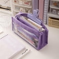 thumbnail image 6 of Monebena Pencil case Six Layer Large Capacity Pencil Case Stationery Supplies High Appearance Transparent PVC Storage Stationery Bag, 6 of 6