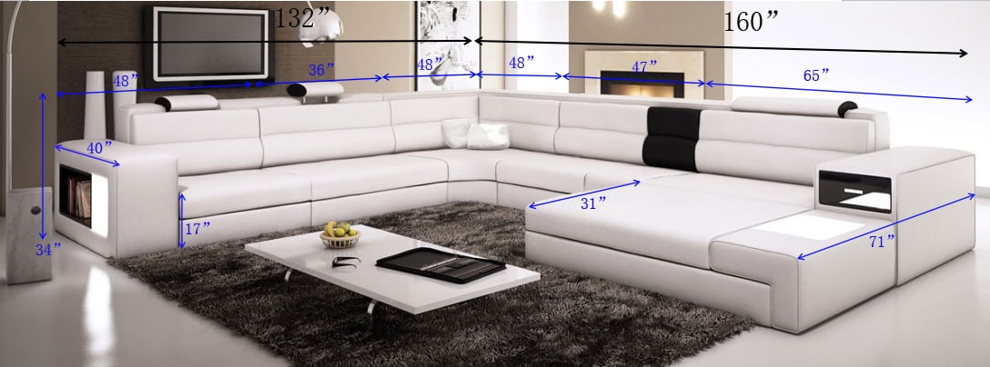 Modern Italian Design Sectional Sofa Divani Casa Polaris Ivory With Black Insert Com Modern Italian Design Sectional Sofa, Modern Italian Design Leather Sectional Sofa Polaris