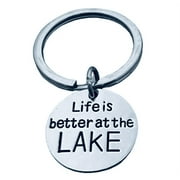 Infinity Collection Life is Better at The Lake Keychain, Lake Jewelry, Lake Lover Gift for Men and Women
