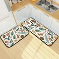thumbnail image 7 of 2-Piece Kitchen Rugs Set Non-Slip Mats Carpet Floor for Kitchen, Bathroom (19.7"x27.6" & 19.7"x47.2") Christmas Spices and Holly Leaves, 7 of 7