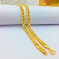 thumbnail image 6 of EOEMY 2 Types 24K Yellow Gold Plated Thick Flat Sideway Gentle Men'S Chains Necklace-8mm 24", 6 of 8