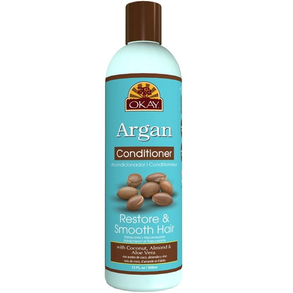 OKAY Argan Conditioner 12 Oz,Pack of 3