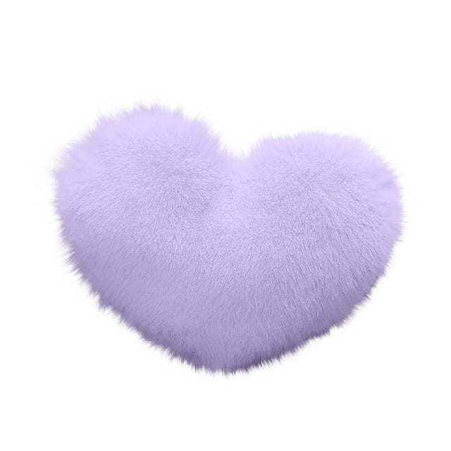 Decorative Heart Shaped Pillow for Living Room Sofa – 100% Polyester Fiber Fill, Rose Velvet Cover, Machine Washable
