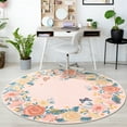 thumbnail image 6 of Geetinfly 4*4FT Area Rugs 1150Gsm100% Polyester Rug Pearl Velvet 350Gsm Velvet Heavy Washed Back Folding Simulation Printed Carpet-Modern-Longing For The Garden Pink, 6 of 8