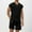 Black, variant on Bcfgryg Men's Summer Casual Sleeveless Open Knit V Neck Vest And Shorts Fashion Set Men’s 2-Piece Sets