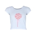 thumbnail image 2 of Not a Morning Person  Bow Baby Tee and Striped Pants Pajama Set (Women), 2 of 5