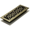 Decor Grates SPH412-A Scroll Design Floor Register, 4x12 Inches, Antique Brass Finish