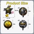 thumbnail image 2 of Set de globos Villorem, 7 unidades, feliz año nuevo, negro y dorado 2026, 2 of 7