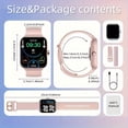 thumbnail image 3 of 83" Smart Watch: Wireless Calls, Fitness Tracker with Activity Monitor, Step Counter, Message Alerts, Sports Modes, USB Charging for iPhone/Android. Perfect Gift in Black/Pink., 3 of 14