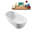 thumbnail image 4 of 65" Streamline N141WH Soaking Freestanding Tub and Tray With Internal Drain in Glossy White, 4 of 8