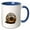 Blue/White, variant on 3drose, Young Spur Thighed Tortoise Looking Out of Its Shell Cut Out, 11oz Magic Transforming Mug