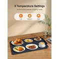thumbnail image 2 of FOHERE Warming Mat for Food Full Surface Heating with 3 Modes, Electric Warming Tray Keeping Food Warm or Thawing for Parties Buffets Gatherings Holidays Daily Use, Versatile, Rollable, Dark Blue, 2 of 7