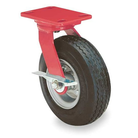 Hamilton Plate Caster,Swivel,Rubber,12 1/2"H S-7010-PRB-4SL-FB